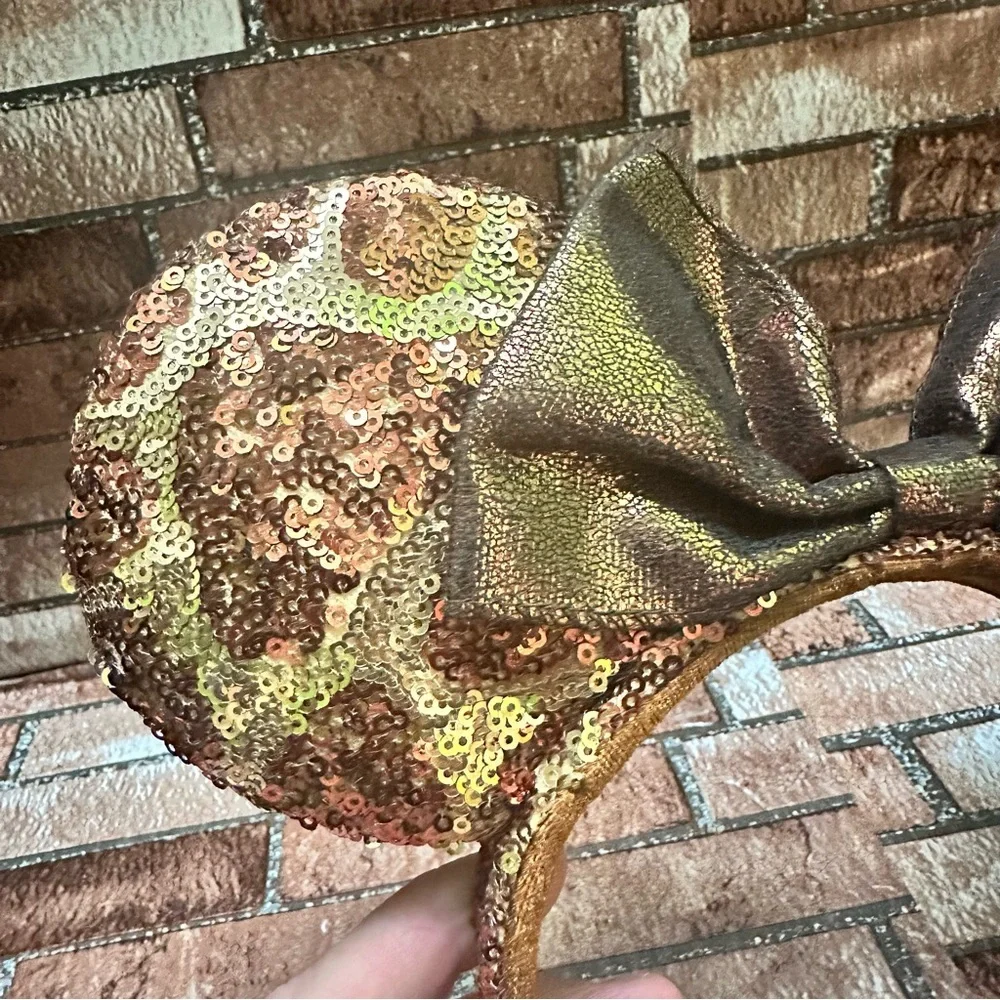 Disney Brown and Gold Kids Mouse Ears Headband